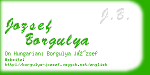 jozsef borgulya business card